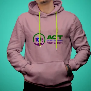 Pink Long-sleeve Branded Hoodie