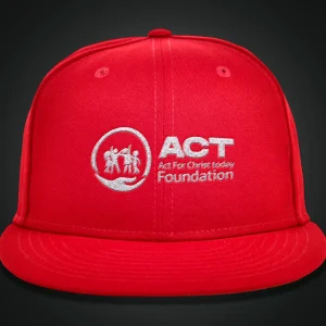 Red Branded Face Cap